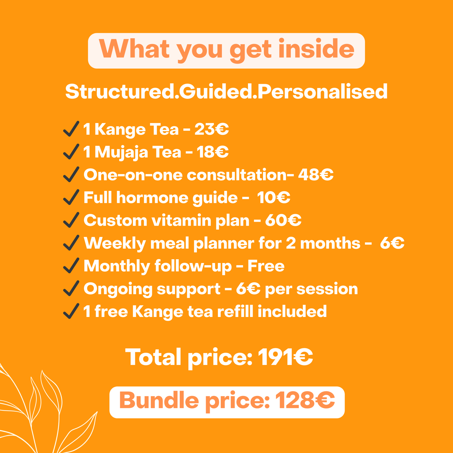 Paquete de té Kange